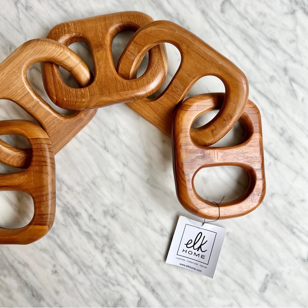 Elk Home Mango Wood Chain Link Decor